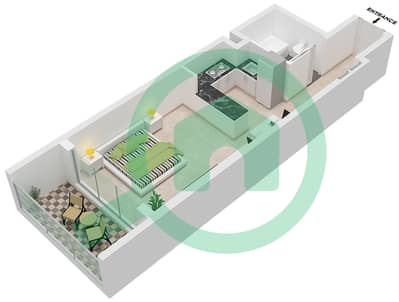 Alef Noon Residence - Studio Apartment Unit 5 Floor plan