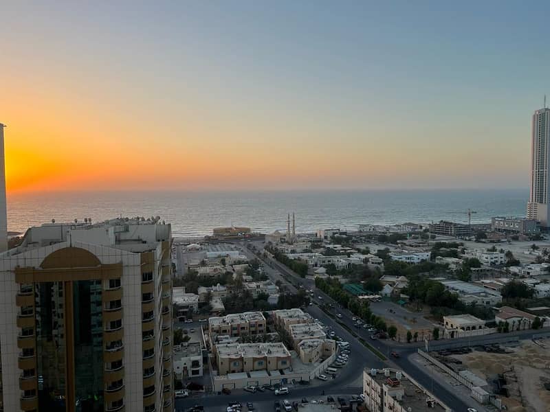Super Deal !!! 3 Bedroom Full Sea View with maid room  and Parking  for Rent in Ajman One Towers