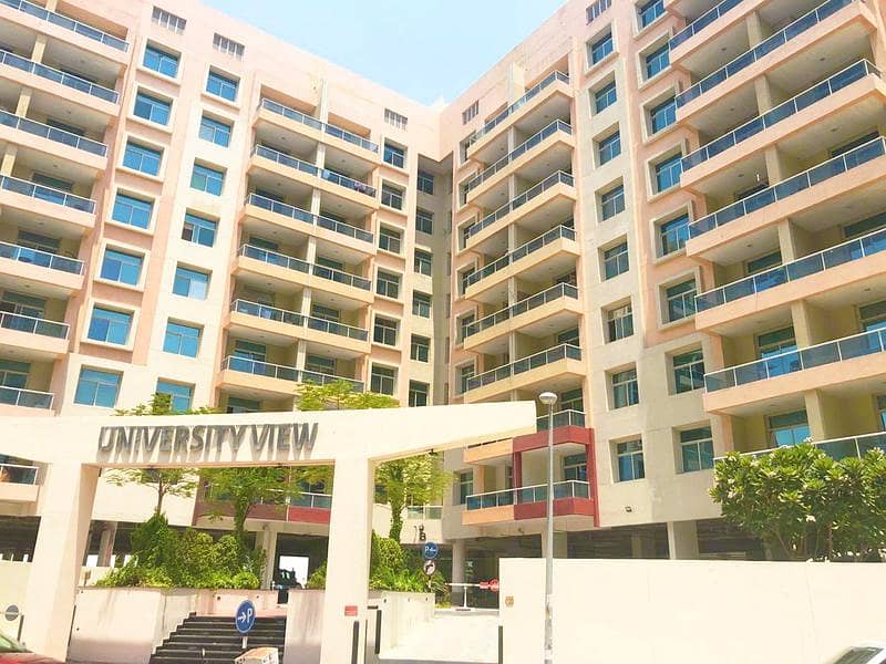 位于迪拜硅绿洲，高校景观大楼，University View Block B 1 卧室的公寓 525000 AED - 7868110