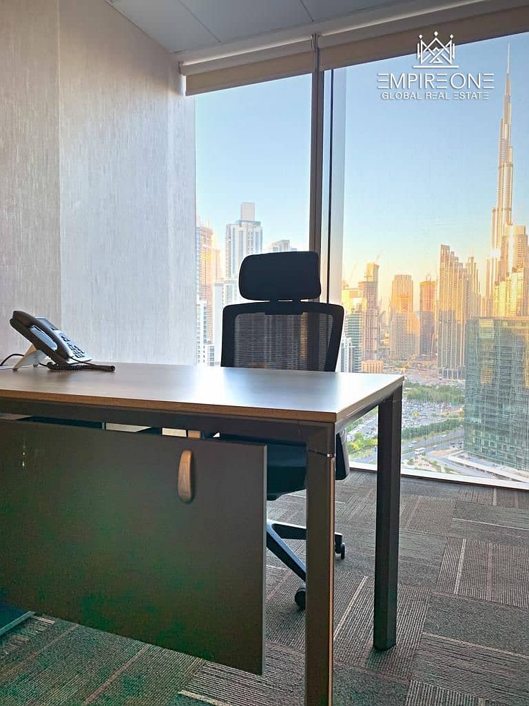 Brand New Furnished Office with Burj khalifa view