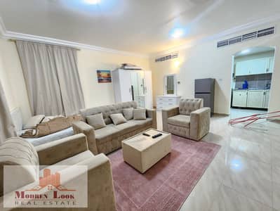 Studio for Rent in Khalifa City, Abu Dhabi - Private Entrance M/3100 Brand New Fully Furnished Luxurious Studio Separate Kitchen Near Safeer Mall