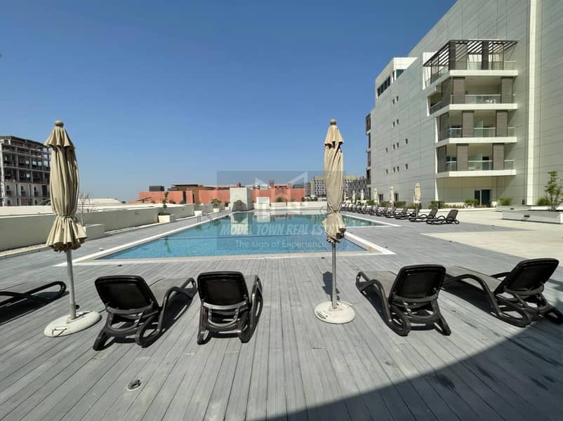 Ideal Studio Fully Furnished + Balcony +pool +GYM,  6 payment