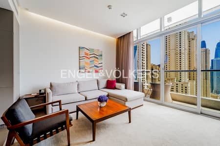 1 Bedroom Hotel Apartment for Rent in Dubai Marina, Dubai - Modern|Furnished & Serviced|Balcony|View Now
