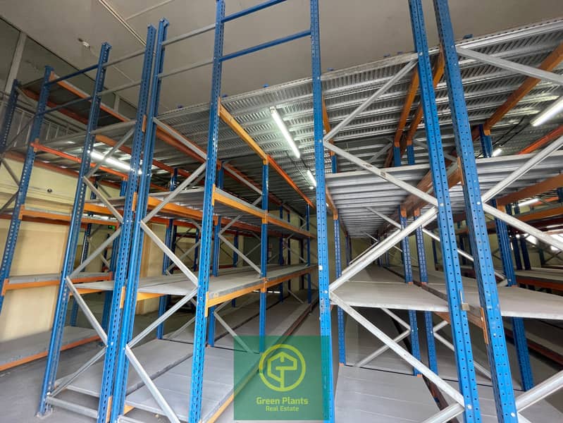 Al Khabaisi 10,000 Sq. Ft warehouse with built-in mezzanine floor