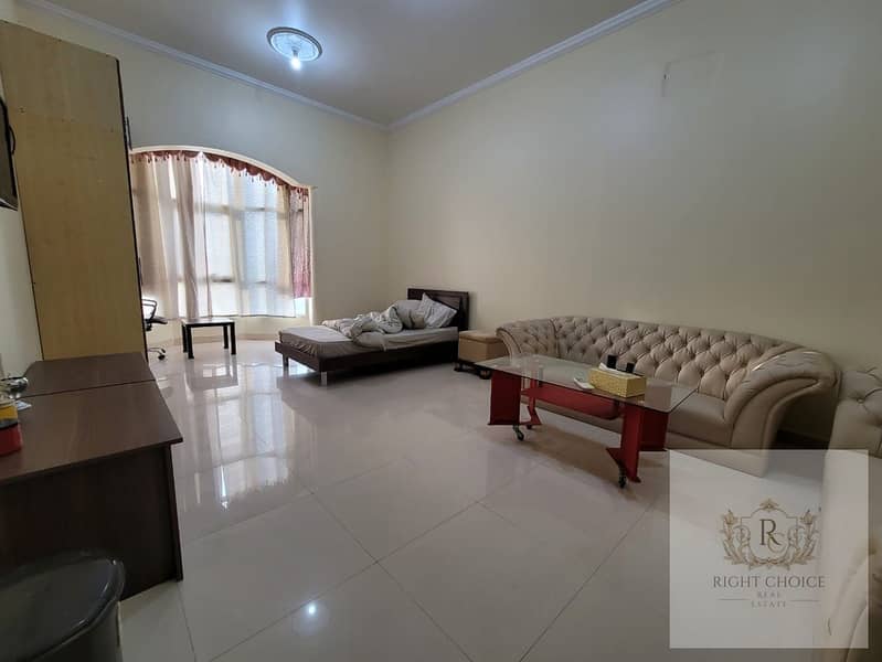 Huge Spacious Fully Furnished Studio With Private Entrance | 3000 Monthly | Khalifa City A