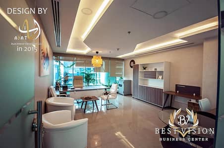 Office for Rent in Business Bay, Dubai - Price Starts from AED46,000 depends on the size and design of the office. Well-Furnished Offices | Canal Burj Khalifa View | Free Assistance