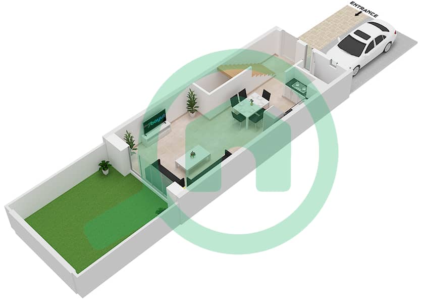 Bianca - 2 Bedroom Townhouse Type A Floor plan interactive3D