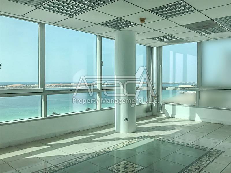 Sea Front Fully Fitted Office with 1 Parking in Corniche Road!