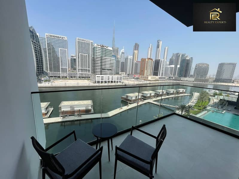 Fully Furnished Studio |With Canal And Burj Views!