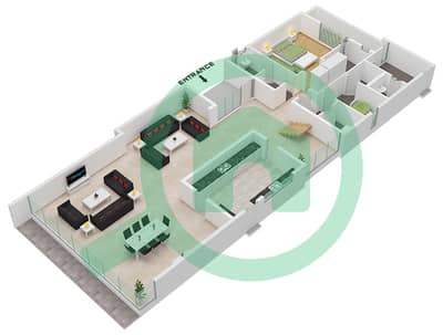 المخططات الطابقية لتصميم النموذج VD-1-PH فیلا 5 غرف نوم - فلل داماك من باراماونت للفنادق والمنتجعات