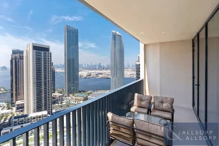 2 Bedroom Apartment for Rent in Dubai Creek Harbour, Dubai - Balcony Area