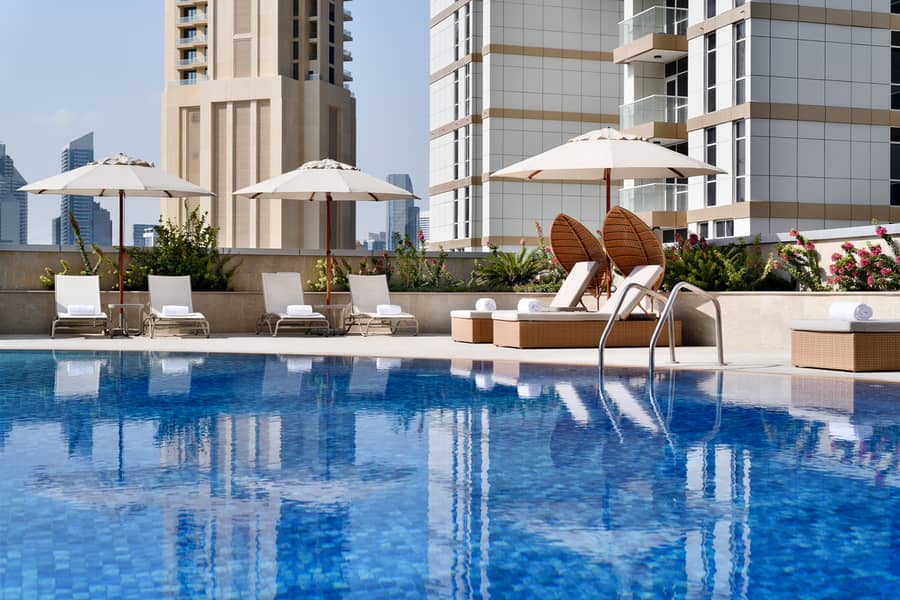 位于迪拜市中心，迪拜市中心欧文比克酒店公寓 2 卧室的酒店式公寓 35000 AED - 4469802