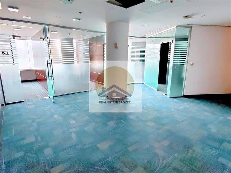 Water View | Ready to Move | Fully Fitted Office for Rent | Main Corniche Majaz