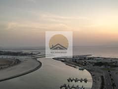 Sea View/Free Parking,Month/ Luxury Both Masters 2-BR with Balcony,Maids,Wardrobes/ At Al Khan Lagoon