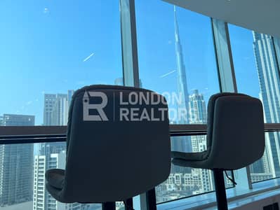 Office for Rent in Business Bay, Dubai - Fully Furnished | Burj Khalifa View | Near Metro | High Floor With All Amenities