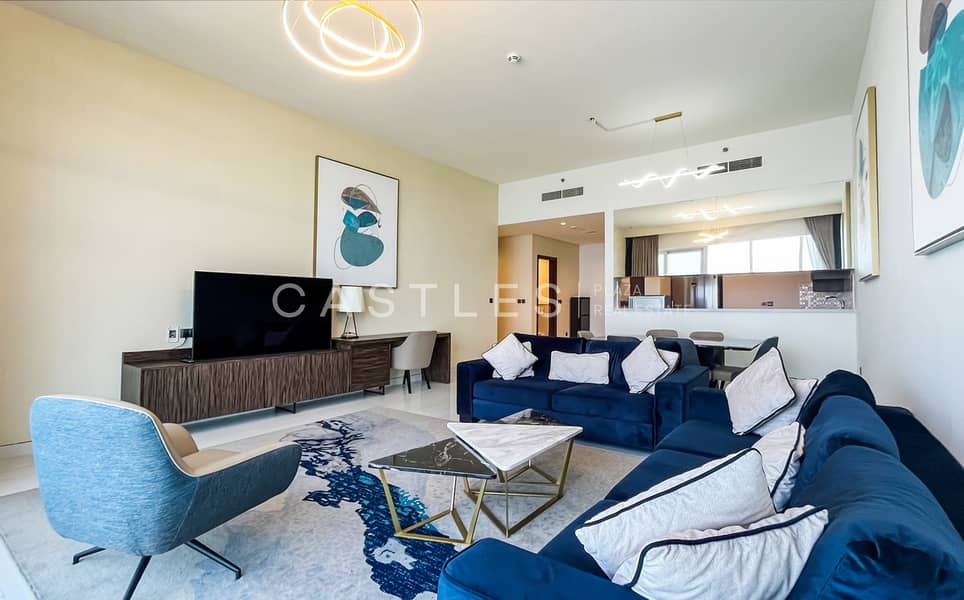 Corner unit | Stunning Palm, Dubai Eye and Burj Al Arab View | Fully & Lux Furnished