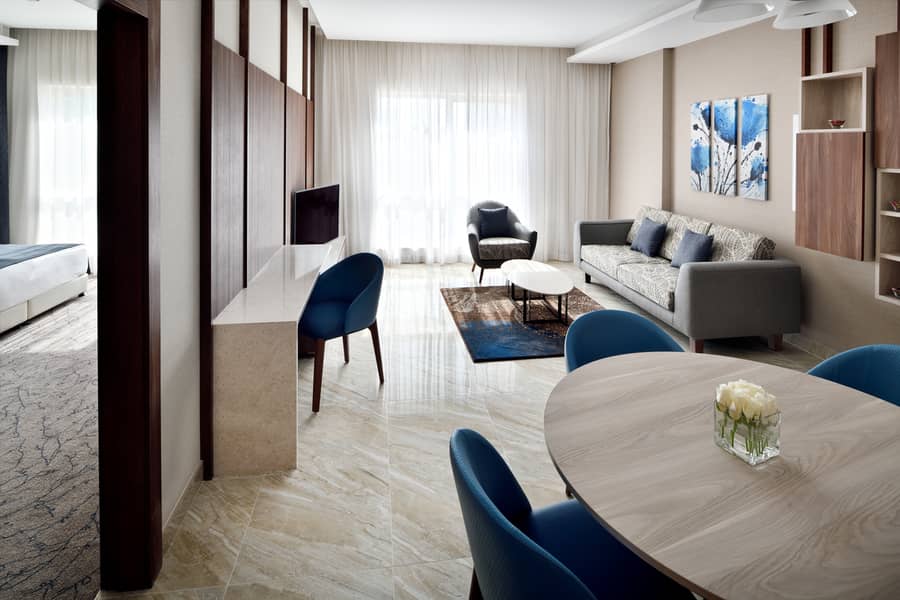 位于迪拜市中心，迪拜市中心欧文比克酒店公寓 1 卧室的公寓 26000 AED - 4469764