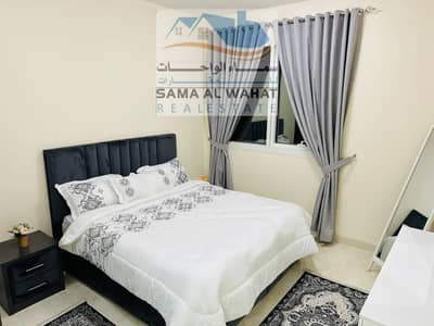 2 Bedroom Apartment for Rent in Al Taawun, Sharjah - Two rooms and a Al-Taawoun hall next to Al-Salam Hotel, monthly rent of 6000, with a 1000-refundable security deposit, a parking lot, a balcony, and f