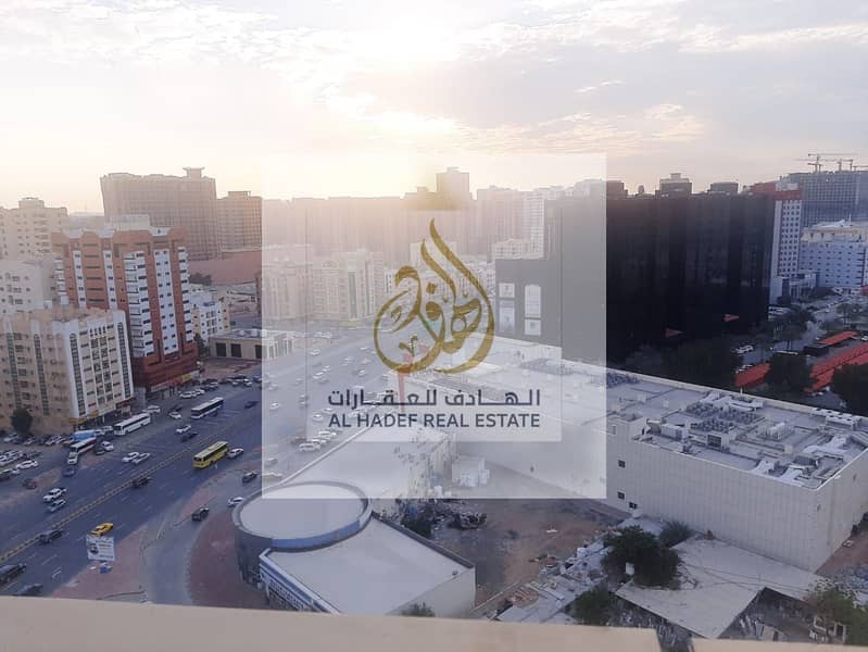 For rent in Ajman, an apartment, a room and a hall, with a balcony, in Al Rashidiya, Sheikh Khalifa Street