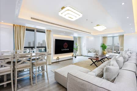 3 Bedroom Flat for Rent in Dubai Marina, Dubai - Stylish Marina Suite with Sea and Palm Views