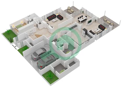 Saadiyat Beach Villas - 5 Bedroom Villa Type Q Floor plan
