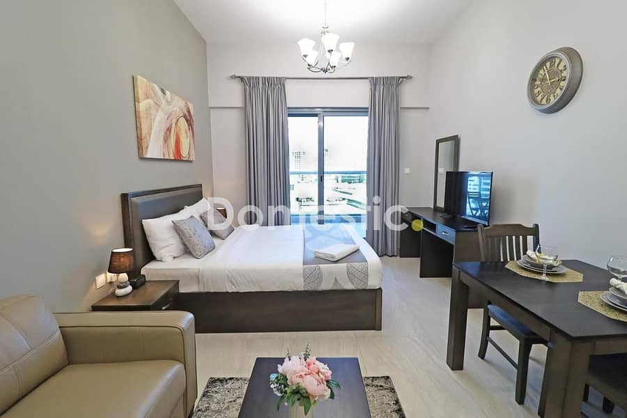 Fully Furnished Studio with Balcony | High Floor