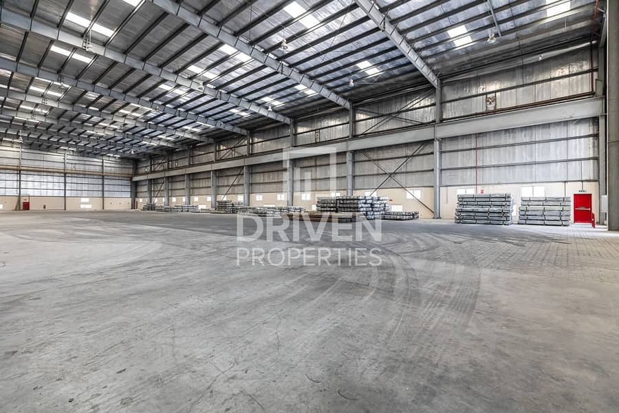 Well Kept Warehouse with Overhead Crane