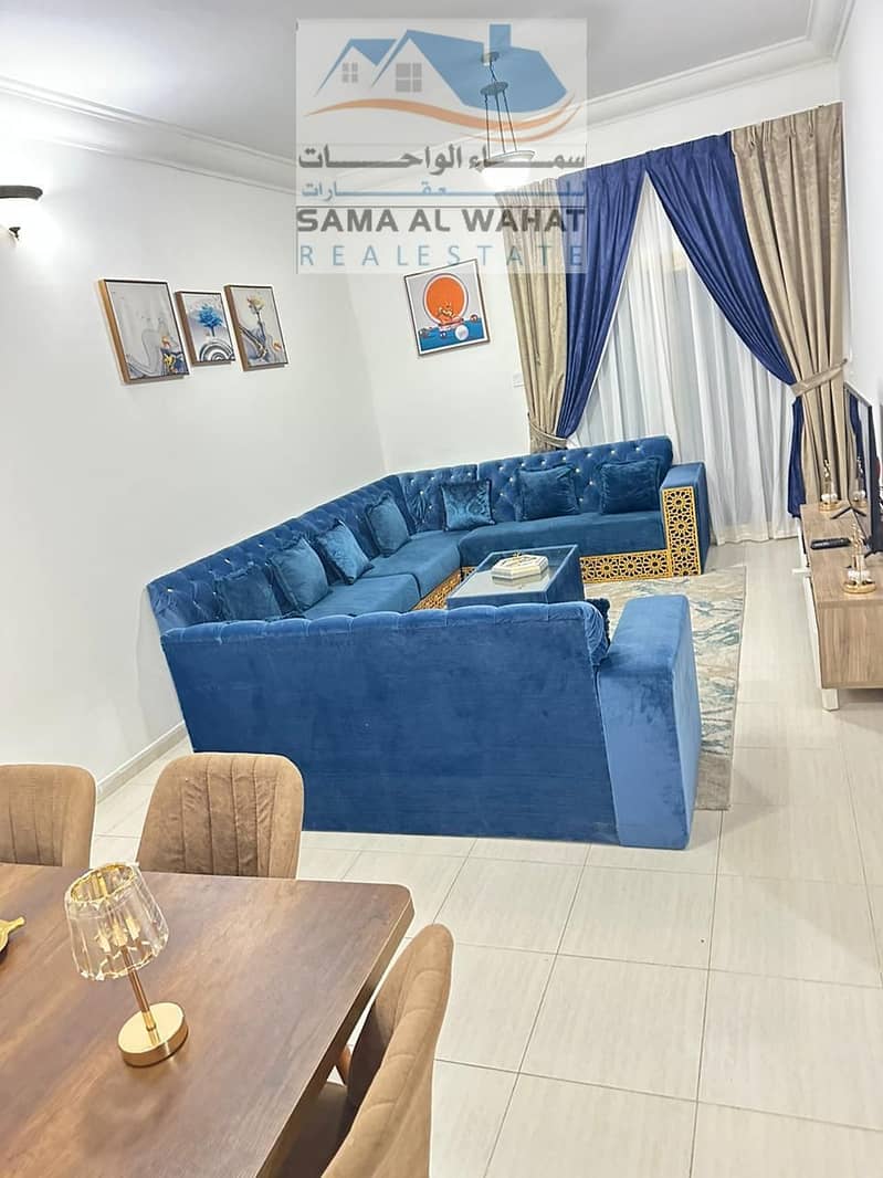 Two rooms and a hall, Al-Qasimia, the first inhabitant of Amber Building, behind Al-Musky, Splash and Lulu, at a value of 4500, with net (ready)
