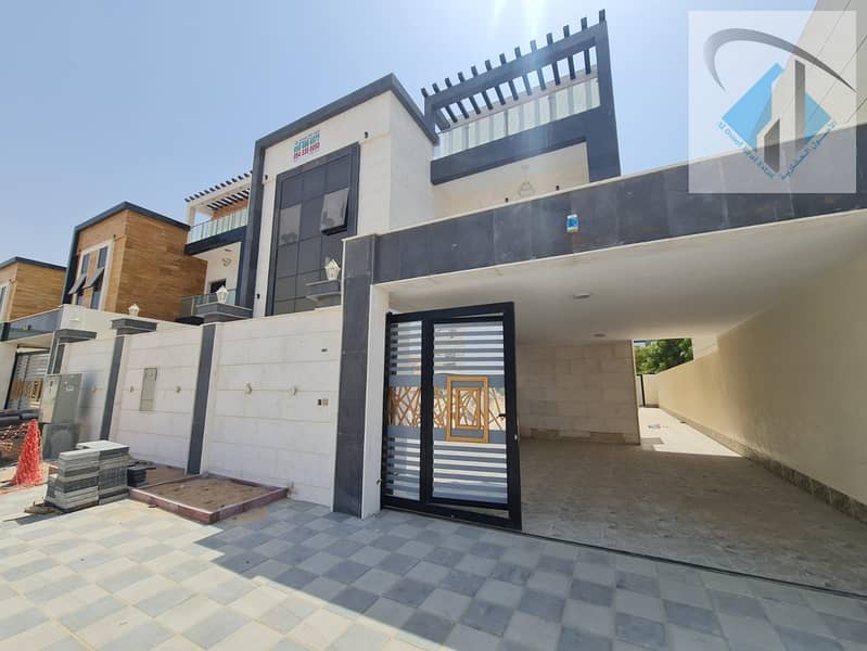 Villa for rent in Ajman, Al Tallah area, European design, with air conditio