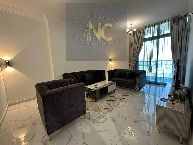 Luxurious furnished apartments for monthly rent in Ajman, in the distinctive Oasis Towers Luxurious furnished apartments for monthly rent in Ajman, in the distinctive Oasis Towers