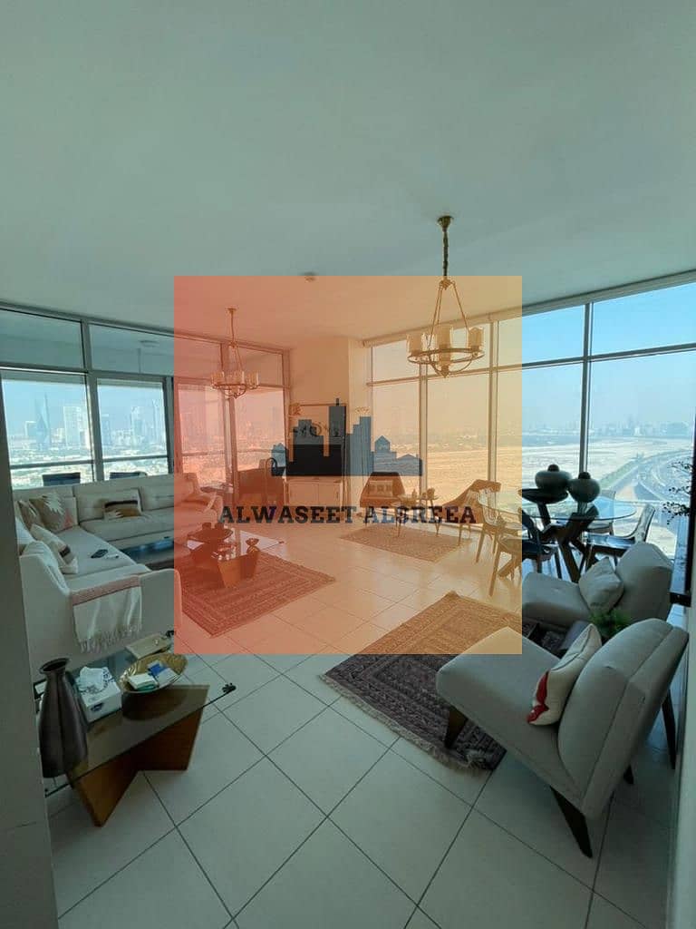 Furnished | Spacious 3 Bedroom + study! Burj Khalifa View & Canal view! High floor