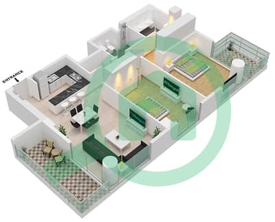 Fern - 2 Bedroom Apartment Type/unit B.2,B.3/204,304,404,504 Floor plan