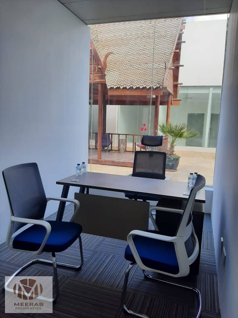 FURNISHED / FULLY FITTED OFFICES | IN BEATIFULL BUSINESS CENTER | ON SHEIKH ZAYED ROAD | AREA AL QUOZ 1