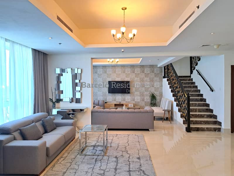 位于迪拜码头，巴塞洛公寓 4 卧室的顶楼公寓 430000 AED - 4384448
