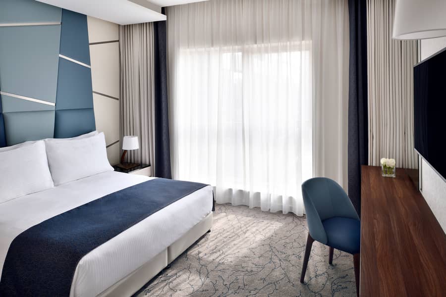 位于迪拜市中心，迪拜市中心欧文比克酒店公寓 1 卧室的酒店式公寓 30000 AED - 4160359