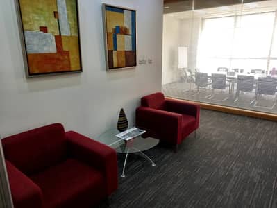 Office for Rent in Airport Street, Abu Dhabi - Airport road centre reception area. jpg