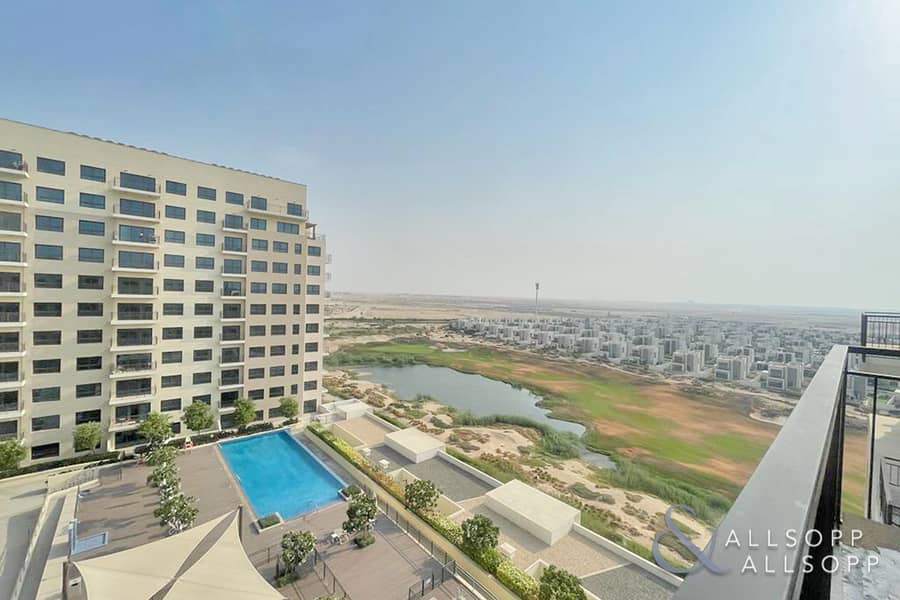 位于迪拜南部街区，艾玛尔南区，高尔夫景观高层豪华住宅 2 卧室的公寓 75000 AED - 7987281