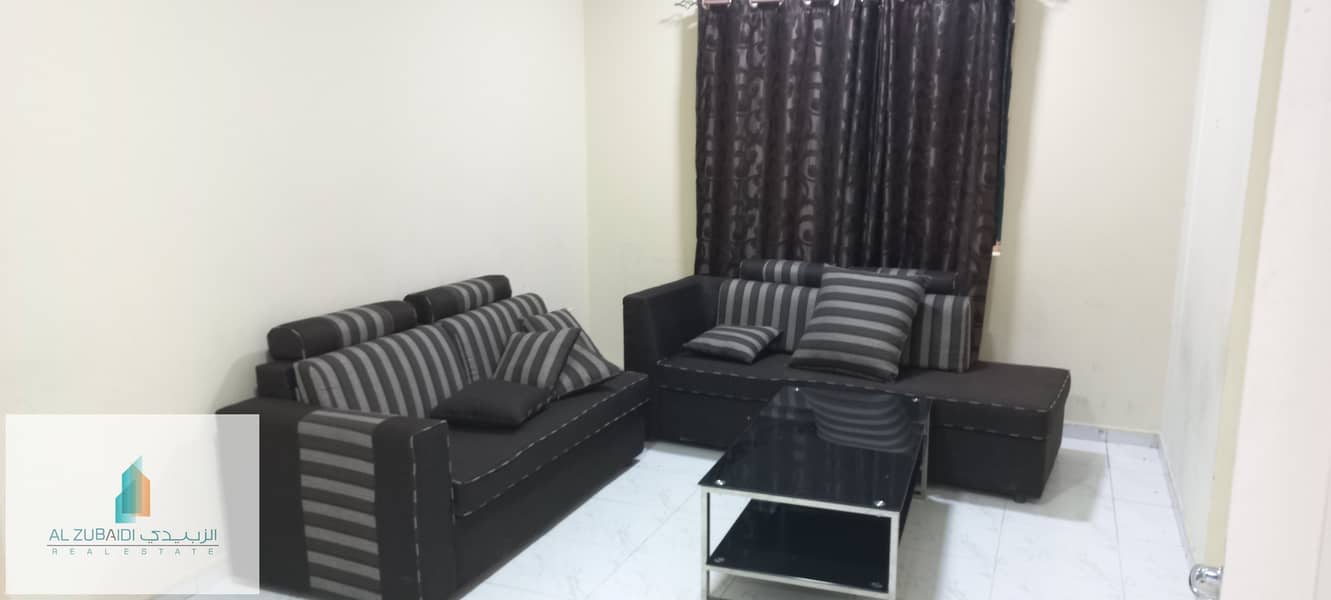 (DIRECT FROM OWNER FURNISHED FLAT 1BHK AVAILABLE) EASY EXIT TO DUBAI ONLY LAST UNIT 1BHK(sewa separate Wi-Fi including)