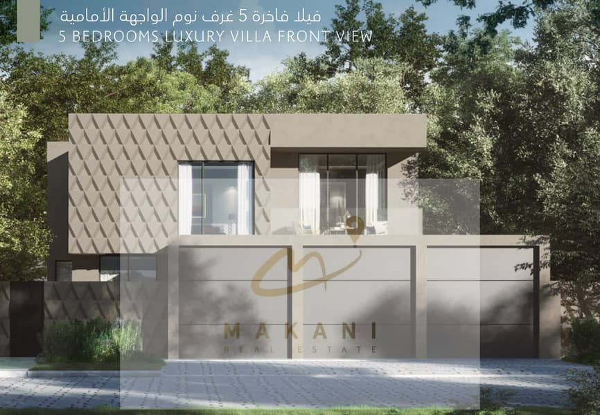 Two-bedroom villa for sale in Sharjah, with a down payment of only ten percent