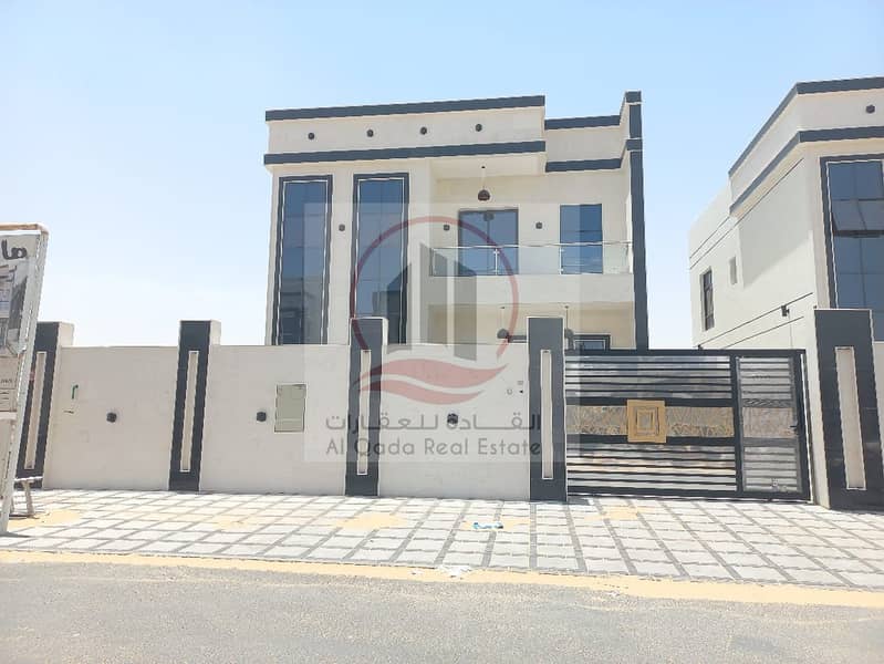 Villa in Al Zahia area, central air conditioning, in a great location With a large reclining space in front of the villa