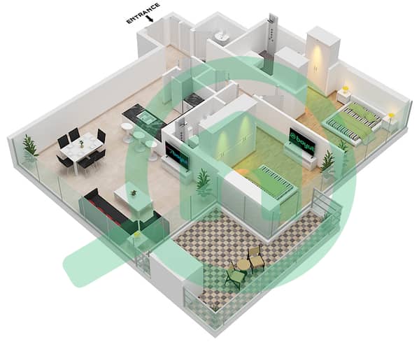 Modern | Large Terrace | Frame and Community view | Bayut.com
