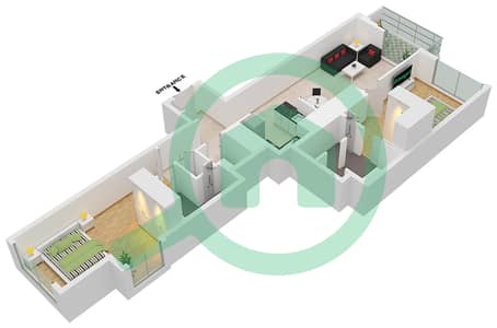 المخططات الطابقية لتصميم النموذج / الوحدة 2B.C/04 شقة 2 غرفة نوم - فيدا دبي مول