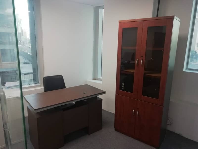 NO COMMISSION. AED 7,499/yr Full Facility Office in Business Bay with Shared Workstations & Ejari.
