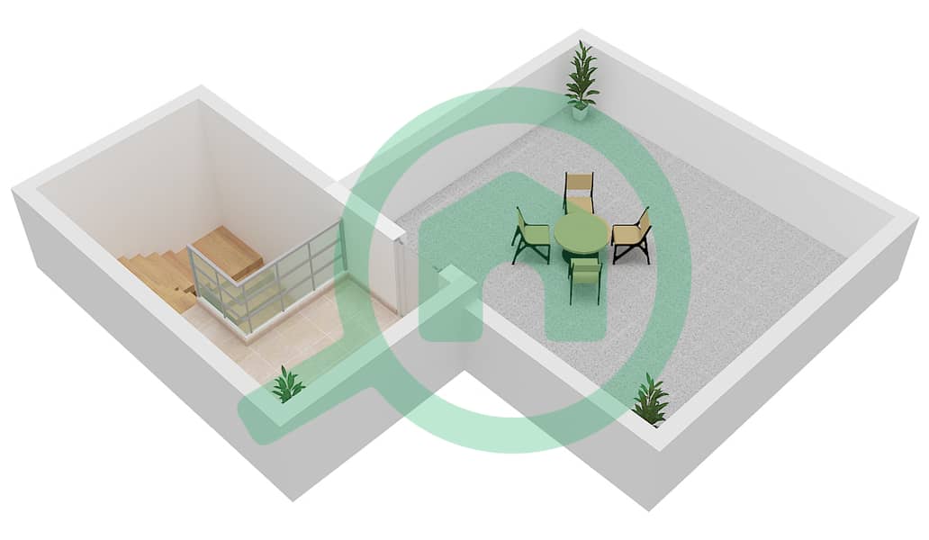 卡亚1号小区 - 4 卧室商业别墅类型E3M-2戶型图 Terrace interactive3D