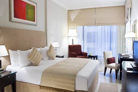 2 Bedroom Hotel Apartment for Rent in Barsha Heights (Tecom), Dubai - MERCURE DUBAI Bedroom. jpg