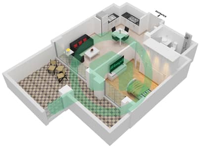 Lotus - 1 Bedroom Apartment Unit 104-FLOOR-01 Floor plan