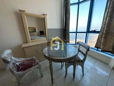 3 Bedroom Flat for Rent in Corniche Ajman, Ajman - With a full sea view and super deluxe furnishings