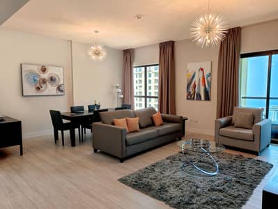 2 Bedroom Apartment for Rent in Jumeirah Beach Residence (JBR), Dubai - Living Room