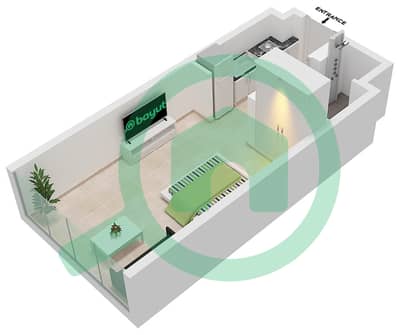 Азизи Ривьера 3 - Апартамент Студия планировка Тип 2-TYPICAL FLOOR 2-9