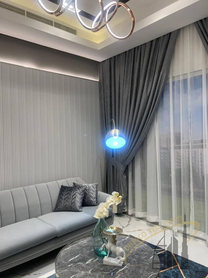 Installments with the developer directly over six years. Own a fully furnished studio of 500 feet